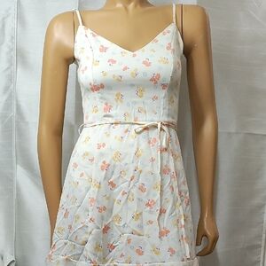 Modcloth Cream Sleeveless Sundress Mini
